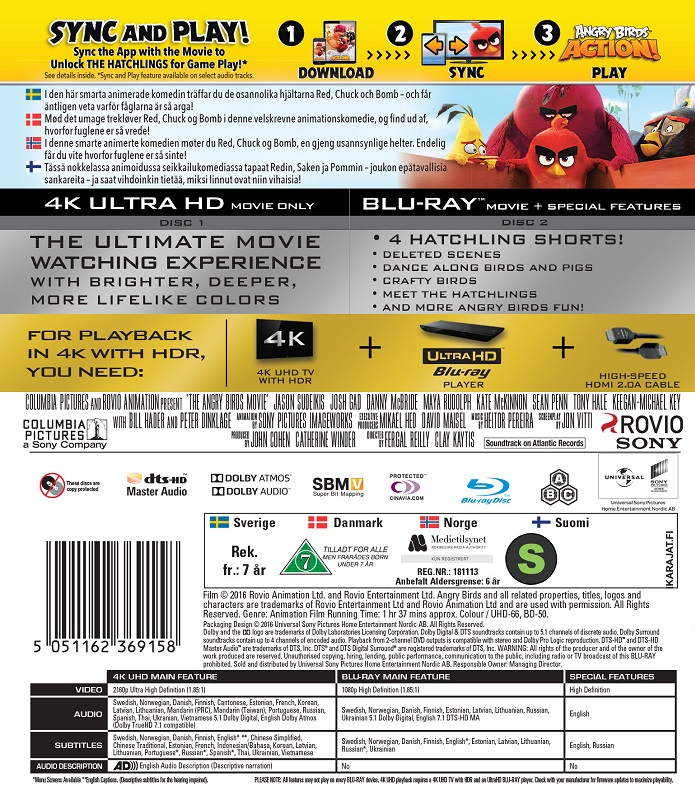 The Angry Birds Movie K UHD Blu Ray K UHD Future Movie Shop